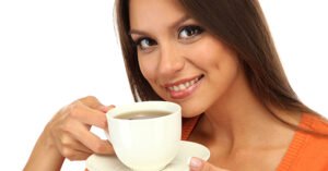 Vrouw die Koffie drinkt