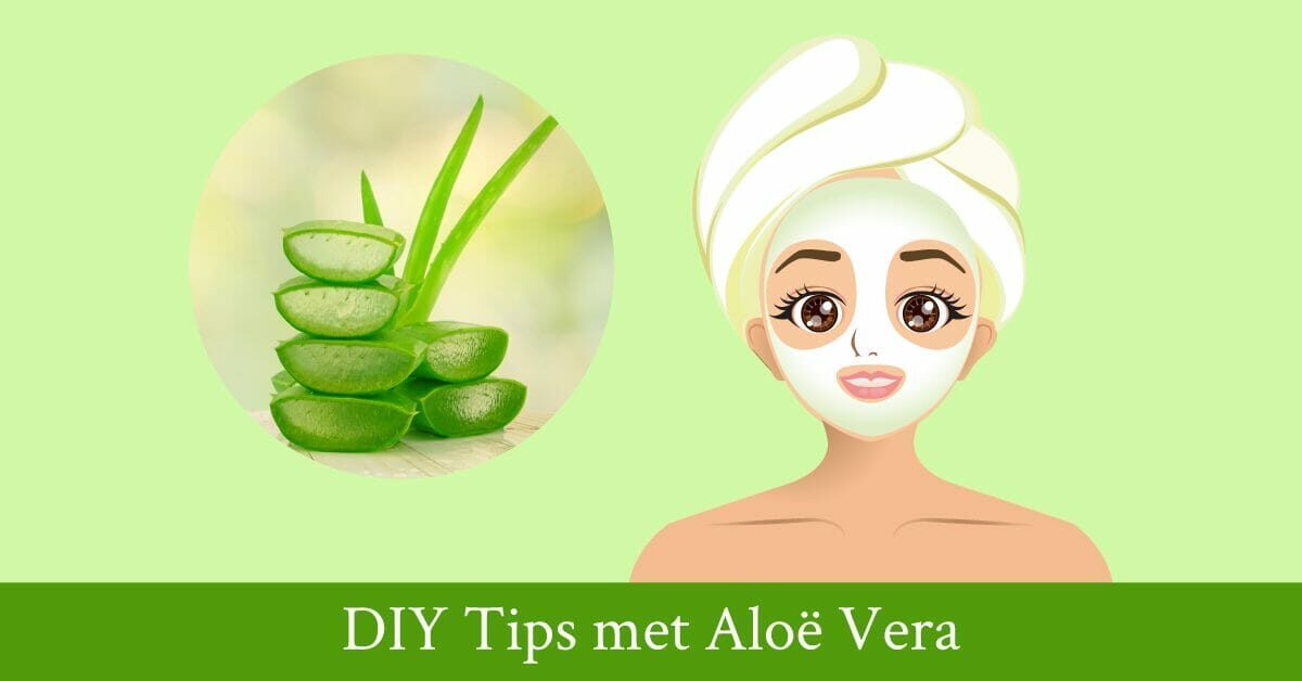 Aloe vera plant tekening vrouw handdoek gezichtsmasker