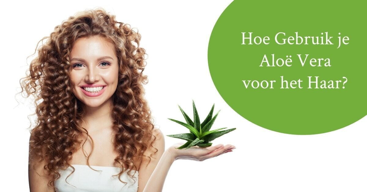 Aloe vera plant vrouw prachtig haar