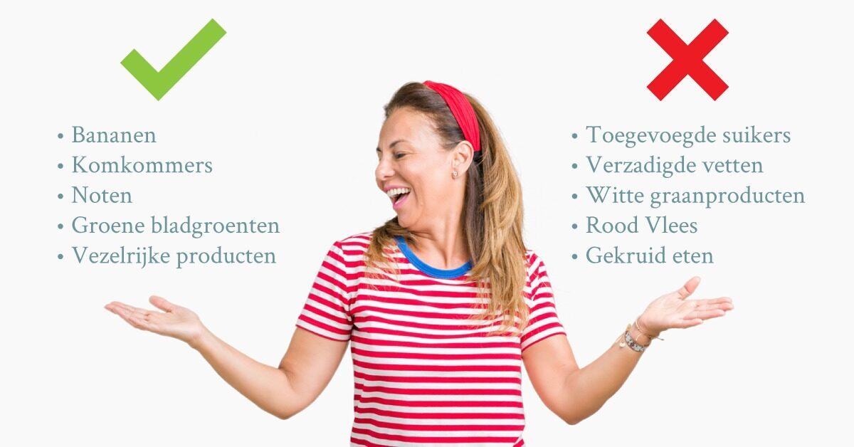 Goede slechte voedingsmiddelen vette huid