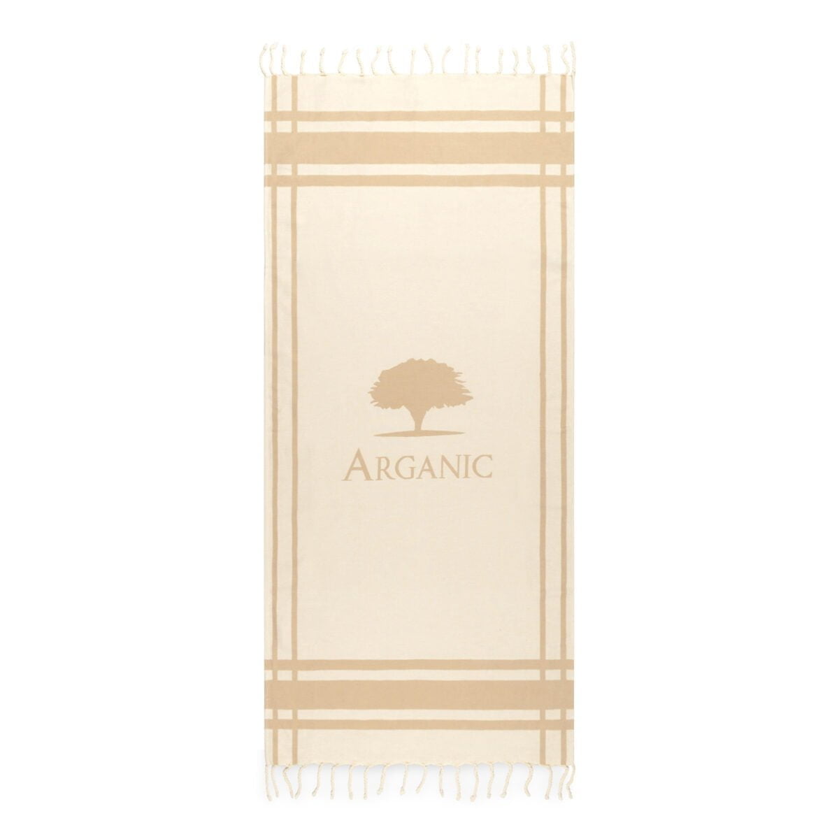 Hamam stranddoek beige vooraanzicht