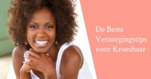 Lachende vrouw kroeshaar
