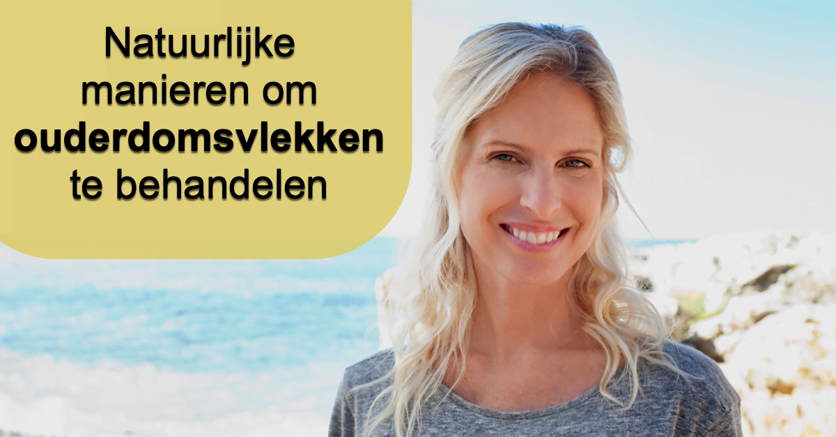 Ouderdomsvlekken voorkomen vrouw zomer buiten