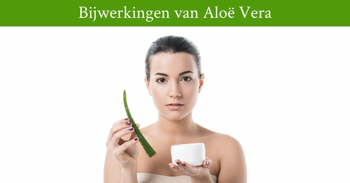 Vrouw potje aloe vera