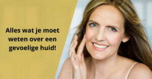 gevoelige huid vrouw vingers op wang