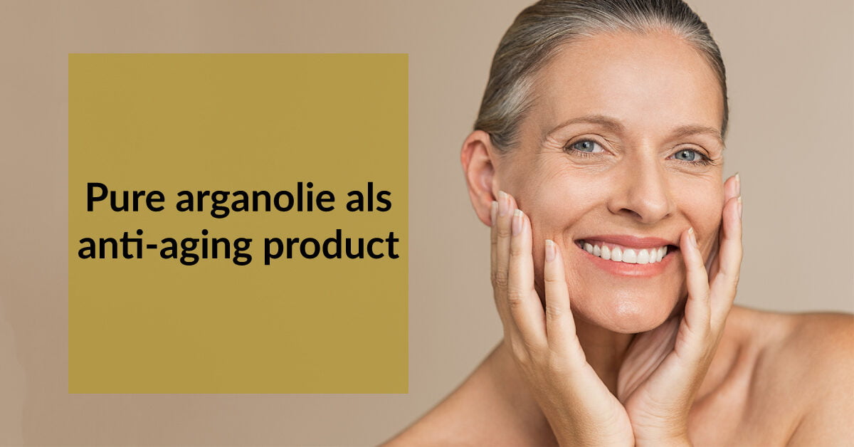 anti aging behandeling arganolie lachende vrouw rimpeltjes