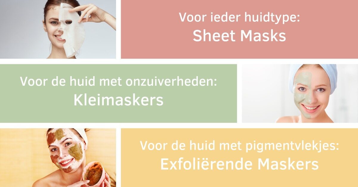 maskers verschillende huidtype