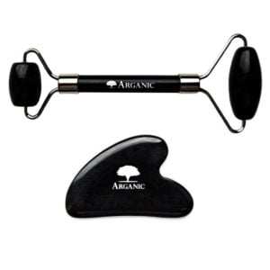 Obsidiaan Gezichtsroller en Gua Sha Kit