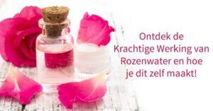 rozenblaadjes flesje rozenwater