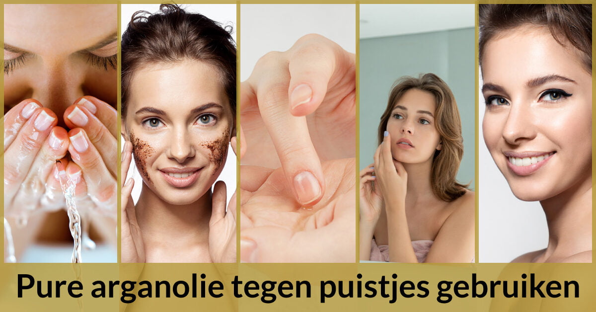 stappen hoe gebruik je arganolie tegen puistjes vrouwen