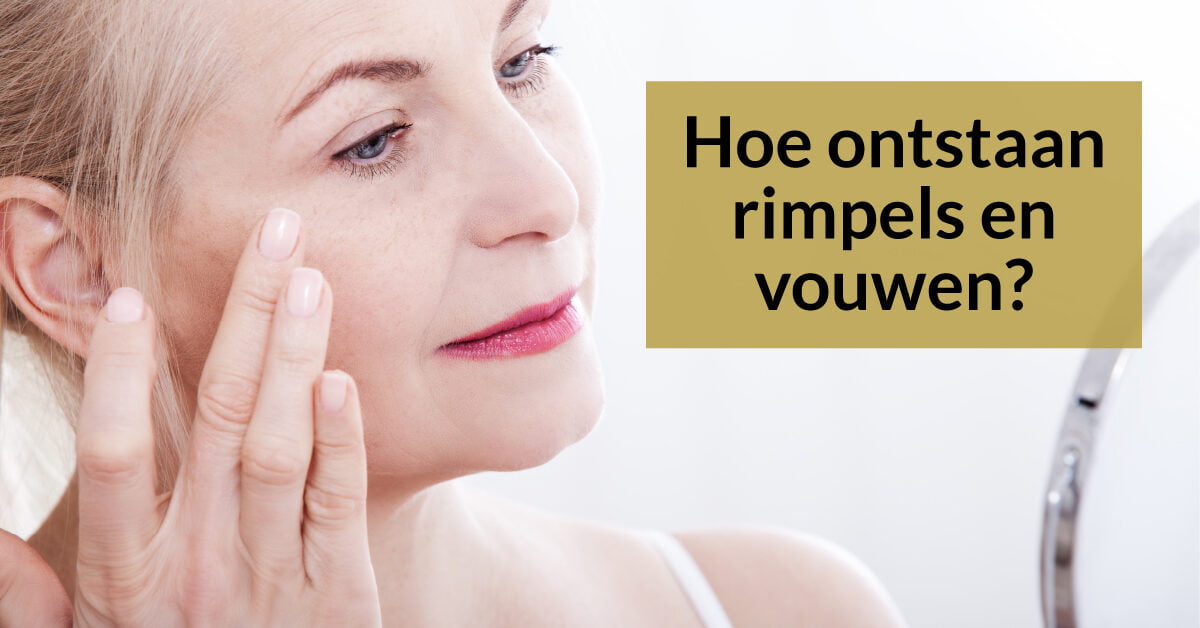 vrouw close up rimpeltjes hand op wang