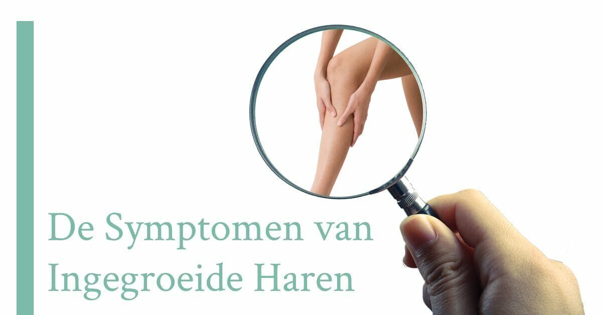 vrouw houdt vergrootglas vast raakt benen aan