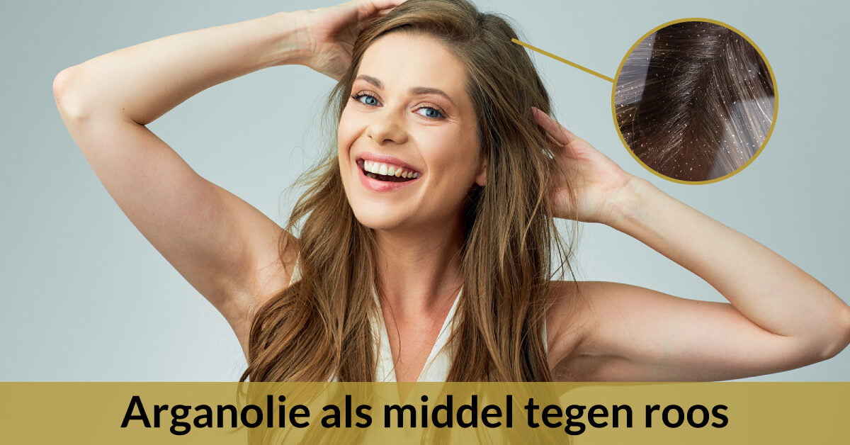 vrouw lang haar roos anti-roos behandeling