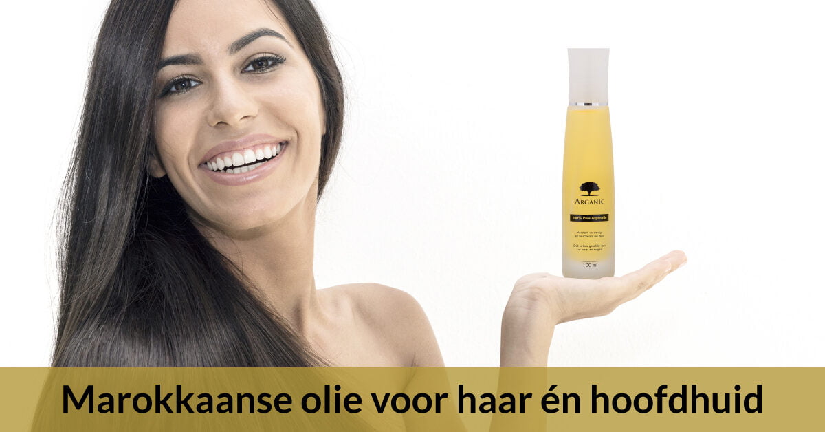 vrouw marokkaanse arganolie mooi glanzend gezond haar haarverzorging