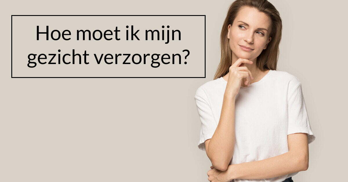 vrouw mooie verzorgde huid kijkt naar zijkant huidverzorging