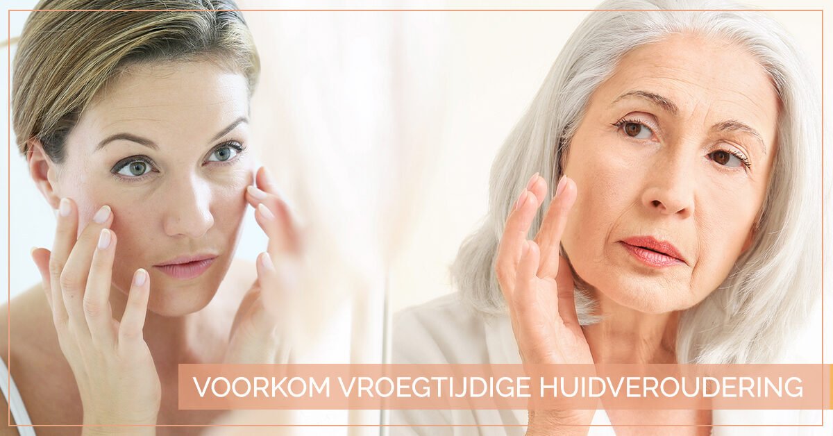 vrouw smeert creme huidveroudering