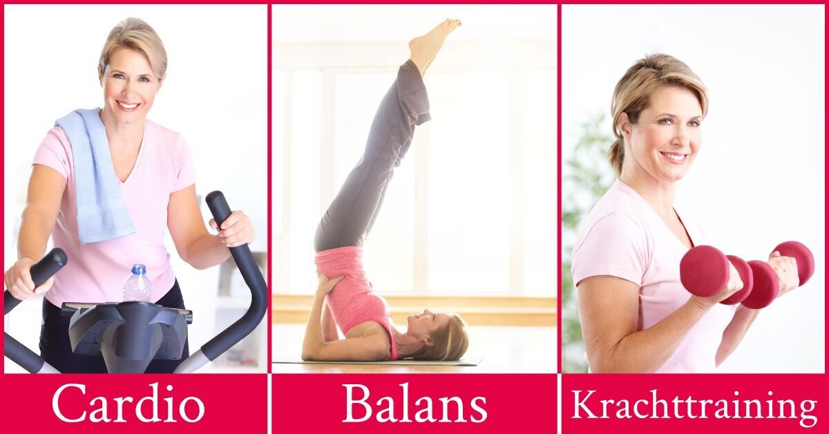 vrouw sport anti aging huidveroudering cardio balans krachttraining