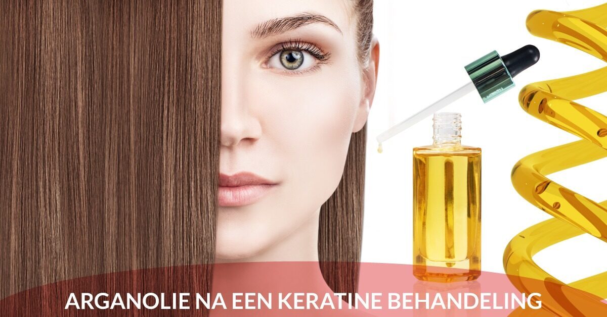 vrouw stijl haar gezicht arganolie flesje pipetje